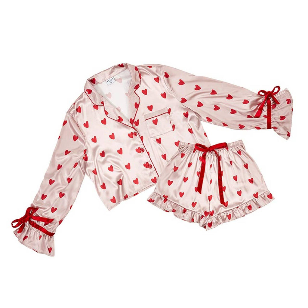 Silky Heart Pajama Set